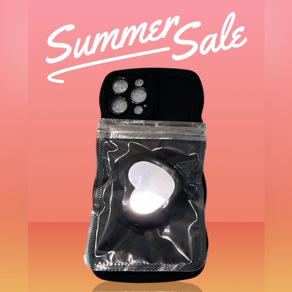 Black Phone Case with Camera Protector for iPhone 14 Pro Max